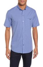 Men's Zachary Prell Ahmed Slim Fit Plaid Sport Shirt, Size - Blue