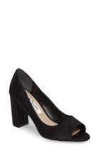 Women's Nina Farlyn Peep Toe Pump .5 M - Black
