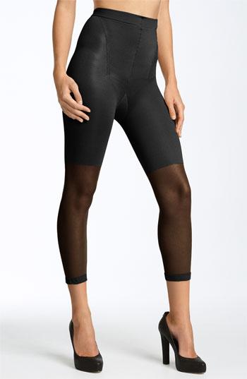 Women's Spanx Power Capri Control Top Footless Pantyhose, Size A - Black