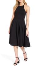 Women's Soprano Knit Midi Dress - Black