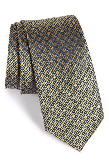 Men's The Tie Bar Aerial Geo Silk Tie, Size - Yellow