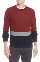 Men's Ben Sherman Textured Colorblock Sweater, Size - Red