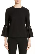 Women's Lela Rose Pearly Trim Tunic - Black