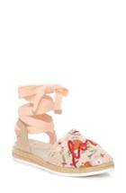 Women's Ed Ellen Degeneres Lourana Ankle Wrap Espadrille M - Pink