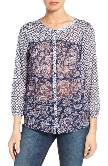 Women's Lucky Brand Mix Print Blouse
