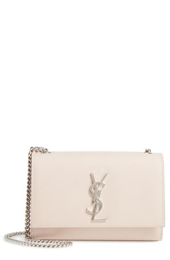 Saint Laurent Small Kate Grained Leather Crossbody Bag - Pink