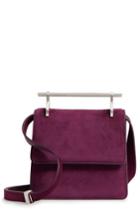 M2malletier Mini La Collectionneuse Suede Crossbody Bag - Purple