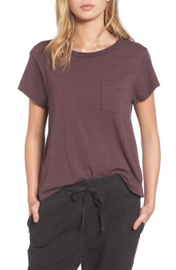 Women's James Perse Vintage Sweatshirt Tee - Purple