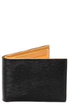 Men's Magnanni Slim Leather Bifold Wallet - Black
