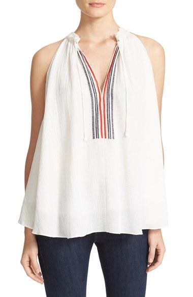 Women's Apiece Apart Asientos Embroidered Swing Top
