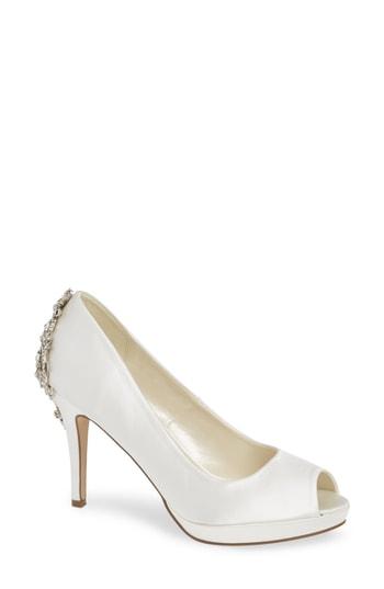 Women's Pardox London Pink Priscilla Peep Toe Pump M - Ivory