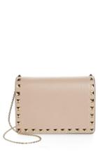 Valentino Garavani Rockstud Leather Clutch - Ivory