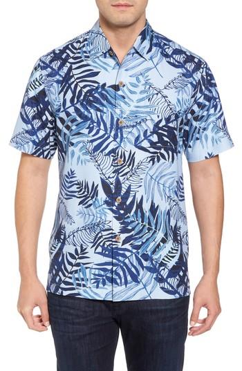 Men's Tommy Bahama Glade Tropics Regular Fit Silk Sport Shirt - Blue