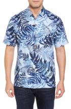 Men's Tommy Bahama Glade Tropics Regular Fit Silk Sport Shirt - Blue