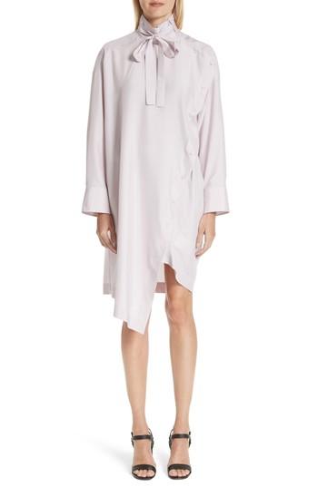 Women's Valentino Tie Neck Silk Dress - Pink