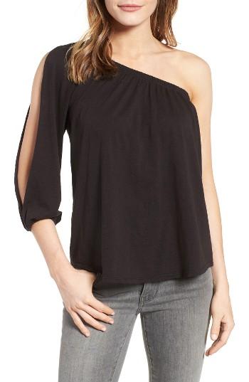 Women's Velvet By Graham & Spencer Slub Cotton One-shoulder Top
