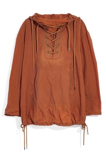Women's Madewell Lace-up Popover Jacket - Brown