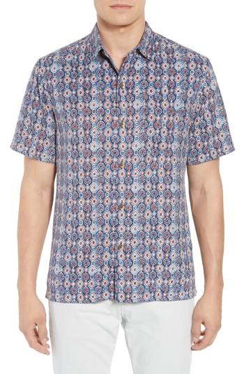 Men's Tommy Bahama Tulum Tiles Silk Camp Shirt