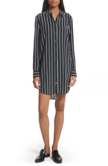 Women's Equipment Carmine Stripe Silk Shirtdress