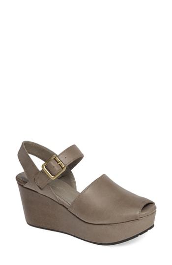 Women's Chocolat Blu Wagga Platform Wedge Sandal .5 M - Grey