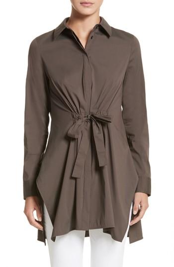 Women's Lafayette 148 New York Farrow Long Tunic, Size - Grey