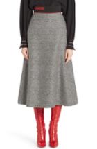 Women's Fendi Chevron Knit A-line Skirt Us / 42 It - Black
