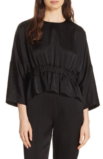 Women's Ted Baker London Kimilla Bell Sleeve Crop Top - Black