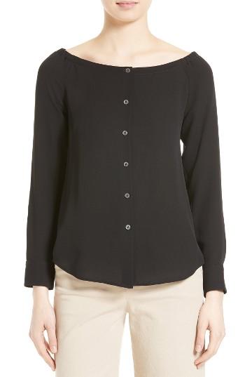 Women's Theory Auriana Silk Georgette Off The Shoulder Top