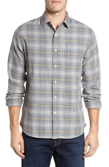 Men's Grayers Laugna Herringbone Twill Shirt - Grey