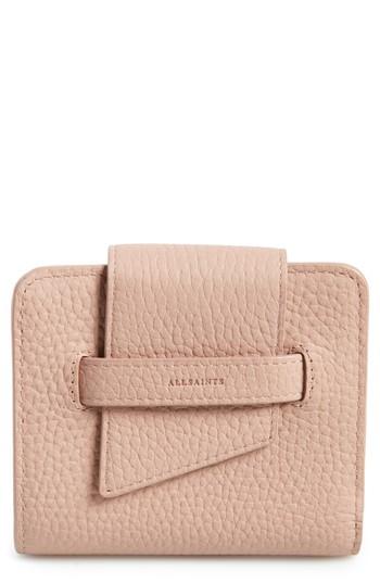 Women's Allsaints Small Ray Leather Wallet - Pink