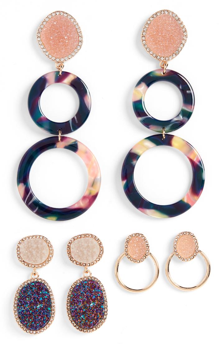 Women's Baublebar Set Of 3 Hoop & Drop Earrings