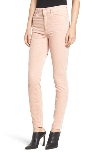 Women's Mother The Looker High Waist Velveteen Skinny Pants - Pink
