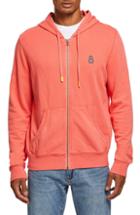 Men's Psycho Bunny Fingle Zip Hoodie (xs) - Coral