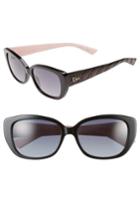 Women's Dior Lady 55mm Cat Eye Sunglasses - Black/ Pink