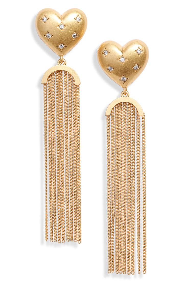 Women's Kate Spade New York My Precious Heart Fringe Earrings