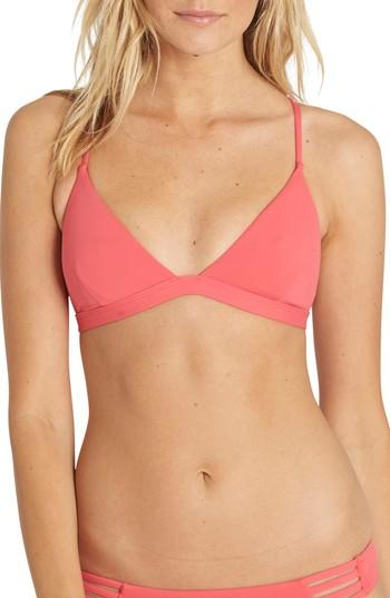 Women's Billabong Sol Searcher Fix Triangle Bikini Top - Pink