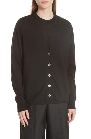 Women's Clu Pleat Back Cardigan - Black