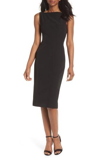 Women's Maggy London Crepe Sheath Dress - Black