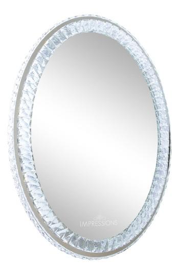 Impressions Vanity Co. Diamond Collection Oval Led Wall Mirror, Size - Clear