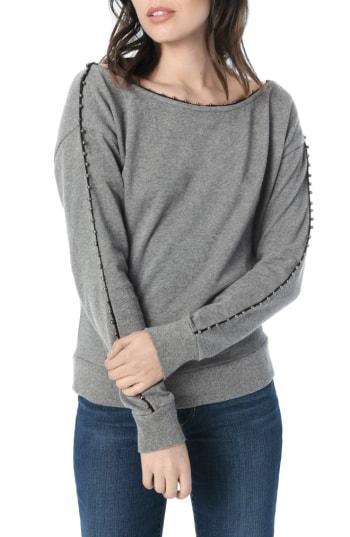 Women's Joe's Jayla Off The Shoulder Sweatshirt - Grey