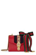 Gucci Mini Sylvie Leather Shoulder Bag - Red