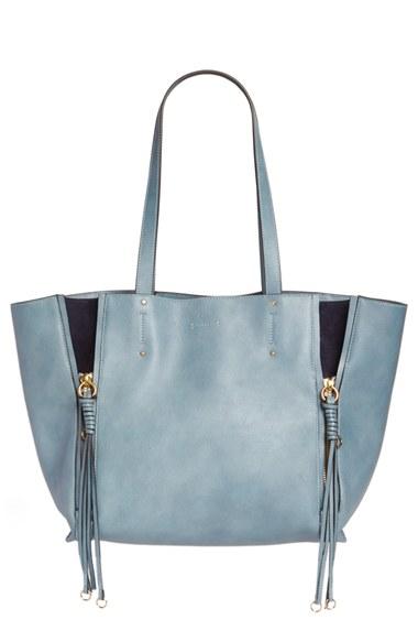 Chloe Medium Milo Calfskin Leather Tote - Blue