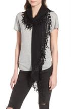 Women's Saint Laurent Fringed Diamond Cashmere & Silk Scarf