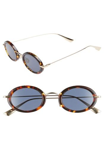 Women's Christian Dior Hypnotic2 46mm Round Sunglasses - Havana/ Gold