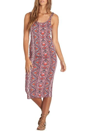 Women's Billabong Share Joy Body-con Midi Dress - Red