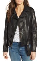 Women's Schott Nyc Lightweight Perfecto Leather Jacket - Black