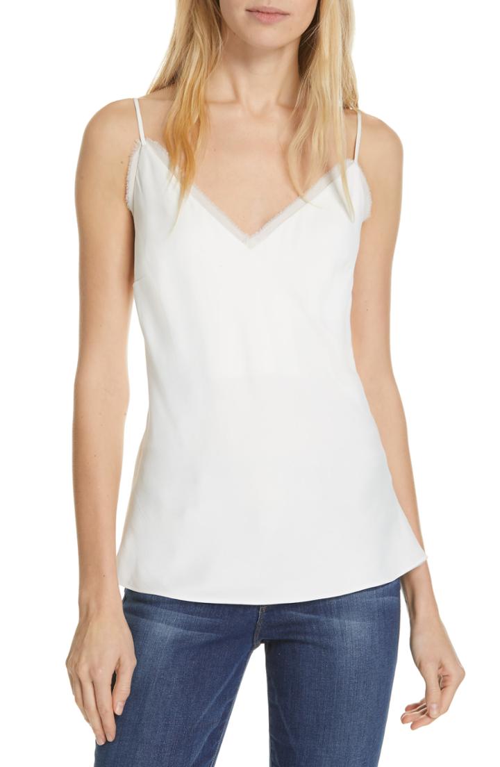 Women's Frame Fray Edge Satin Camisole