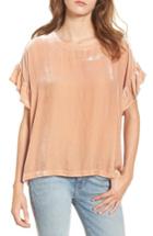 Women's Current/elliott The Janie Velvet Top - Black