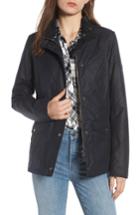 Women's Barbour Sandsend Waxed Cotton Utility Jacket Us / 8 Uk - Blue