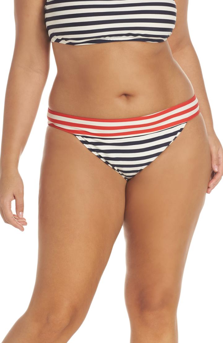 Women's J.crew Stripe Banded Bikini Bottoms